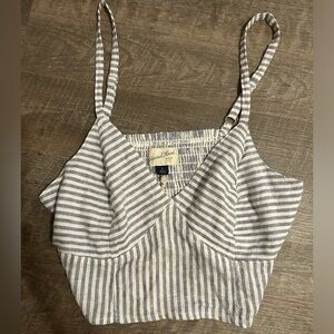 Blue and soft white with top with adjustable straps